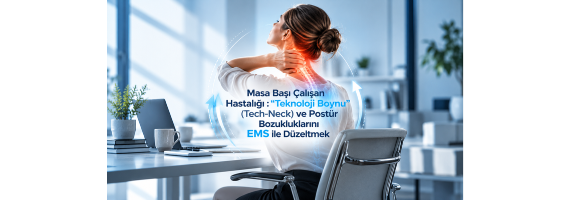 Masa Başı Çalışan Hastalığı: "Teknoloji Boynu" (Tech-Neck) ve Postür Bozukluklarını EMS ile Düzeltmek